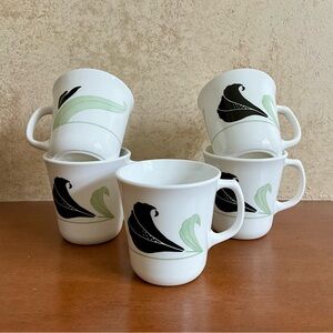 Corning Black Orchid Mugs